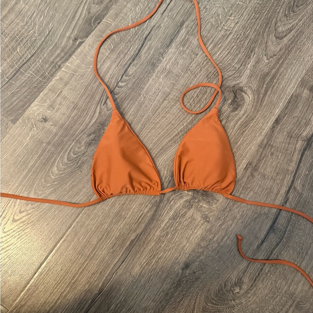 Orange Triangle Bikini Top